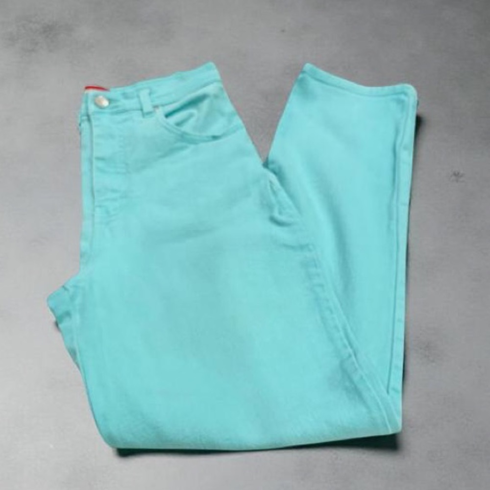 Gloria Vanderbilt Turquoise Straight Leg Jeans